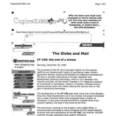 CF-100: the end of a dream