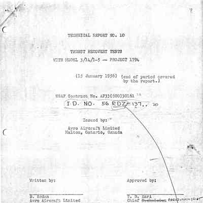 Technical Report No. 10 Thrust Recovery Tests