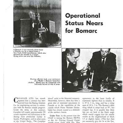 Operational Status Nears for Bomarc
