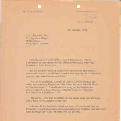 Letter from Roy Dobson to Ted Emmert