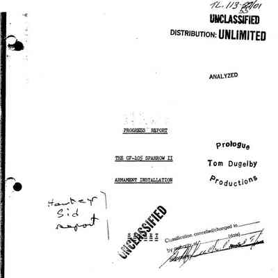 CF-105 Progress Report on the Sparrow II Armanent Installation