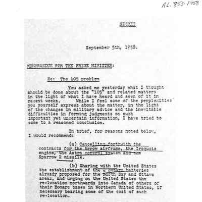 Memorandum for the Prime Minister re The 105 Problem