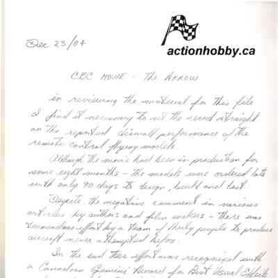 CBC Movie - The Arrow - Remote Control memo