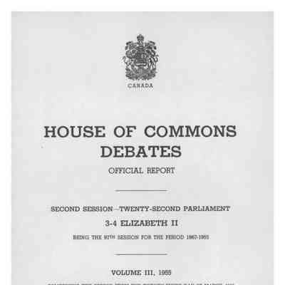 House of Commons Debates Vol 3, Mar 23 to May 4, 1955