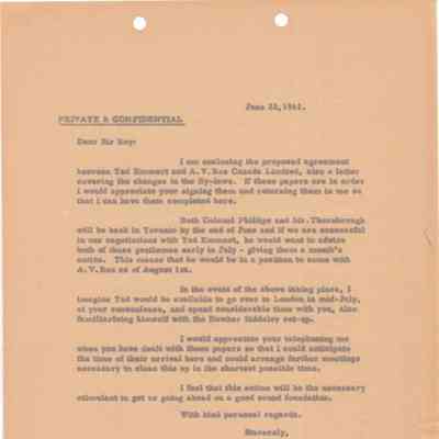 Letters between Roy Dobson and W.A. Curtis