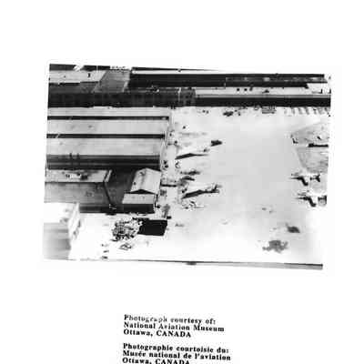 Aerial photo of Arrows on destruction line - close up