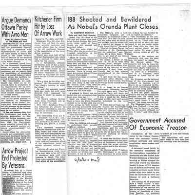 Argue Demands Ottawa Parley with Avro men