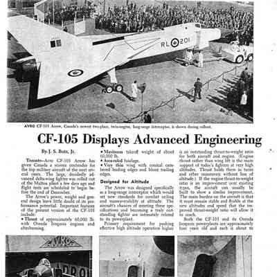CF-105 Displays Advanced Engineering in rollout