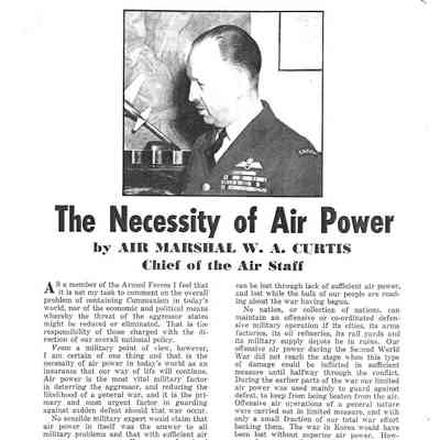 The Necessity of Air Power
