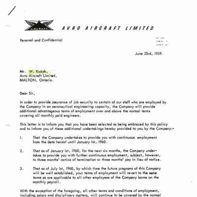 Kuzyk re-employment letter