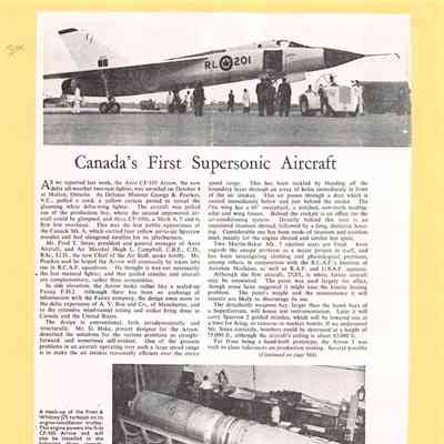 Canada's First Supersonic Aircraft