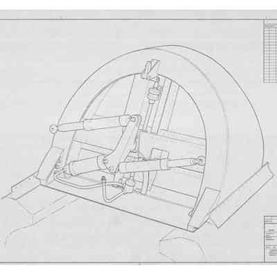 Canopy Centre Arch & operating mechanism, Drawing 7-0152-PE-30