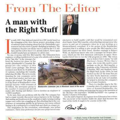 A man with the Right Stuff