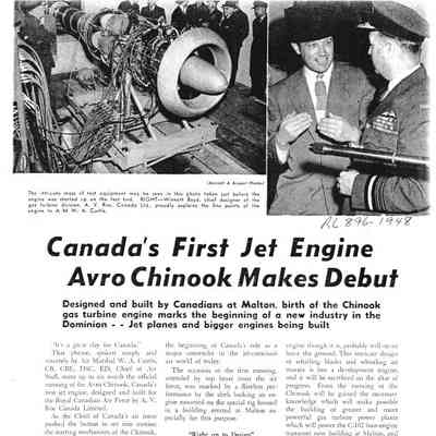 Canada's First Jet Engine Avro Chinook Makes Debut
