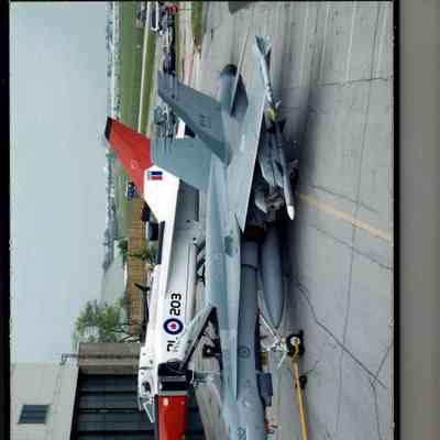 TAM Replica Arrow next to CF-18 188782