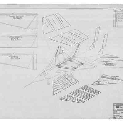 Exploded view of aircraft showing milled skins, Drawing 7-0162-PE-7