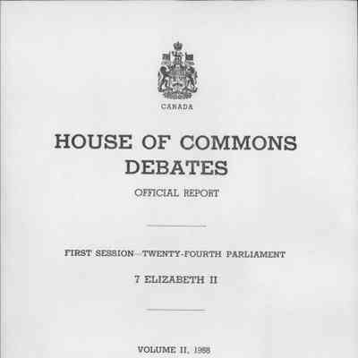 House of Commons Debates Vol 2 June 11 to July 15 1958