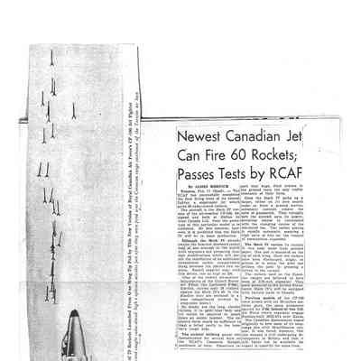 Newest Canadian Jet Can fire 60 Rockets: passes tests by RCAF