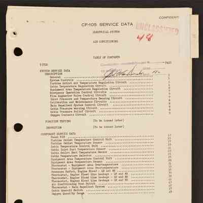 CF-105 service data. Section 48: Electrical system: air conditioning