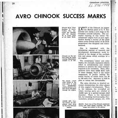 Avro Chinook success marks era in Aviation Industry