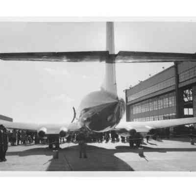Jetliner image, with adoring public - image 2