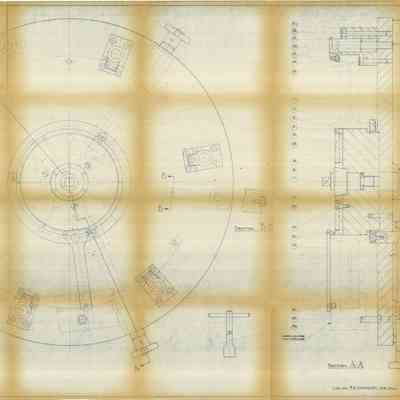 Blueprint of Milling Fixture Mill 30 Teeth in Disc - 4th Stage Rotor Disc Tool No. 1-F-023681 Part 65936