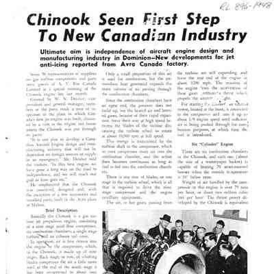 Chinook seen First Step to new Canadian Industry