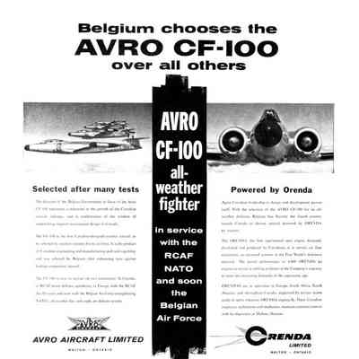Belgium chooses the AVRO CF-100 over all others