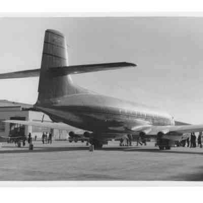 Jetliner image, with adoring public - image 4