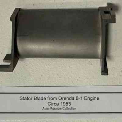 Stator Blade from Orenda 8-1 Engine circa 1953 other id# 5R3722-B; 22673-3V; 22673-3V CDZ
