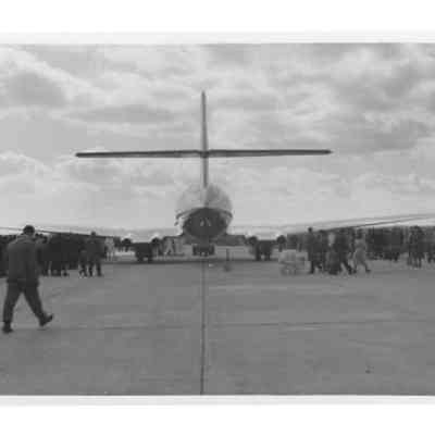 Jetliner image, with adoring public - image 5