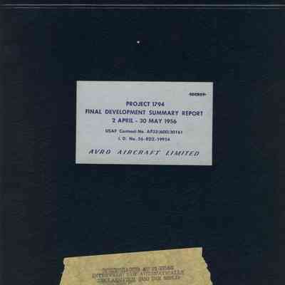 Project 1794 Final Development Summary Report 2 April - 30 May 1956 - USAF Contract No. AF33(600)30161