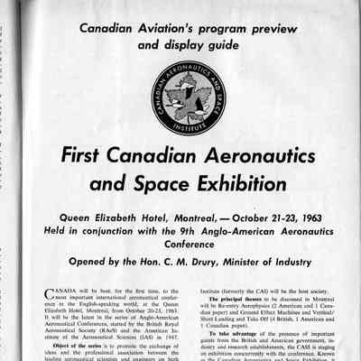 First Canadian Aeronautics and Space Exhibition