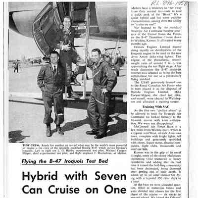 Flying the B-47 Iroquois test bed - Hybrid with Seven can cruise on one