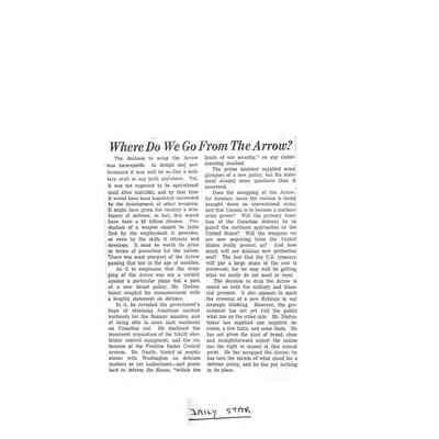 Where do we go from the Arrow?