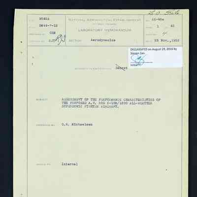 Assessment of the performance characteristics of the proposed A.V. Roe C-105/1200 all-weather supersonic fighter aircraft