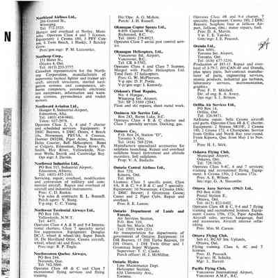 1967 Aviation Directory of Canada