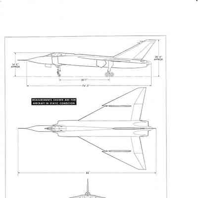 "Fig. 1 Three-View General Assembly" CF-105 Avro Arrow