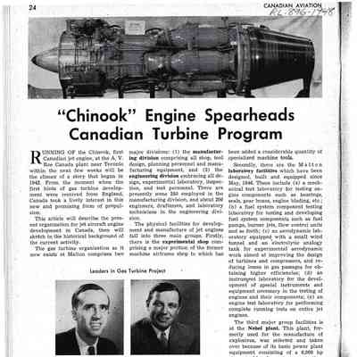 Chinook Engine Spearheads Canadian Turbine Program