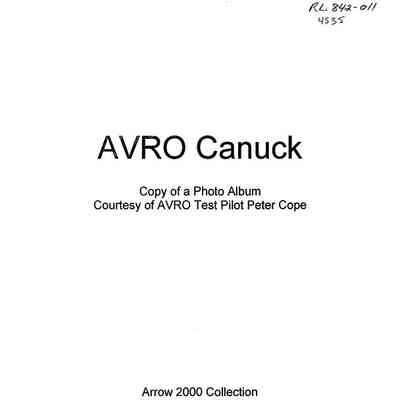 Photo Album - Avro Canuck - Courtesy of Peter Cope