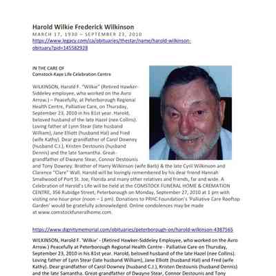 Wilkinson, Harold F. "Wilkie"