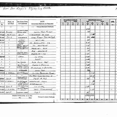 Don Rogers Flying Log Book