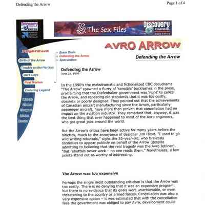 Avro Arrow - Defending the Arrow