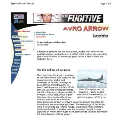 Avro Arrow - Speculation