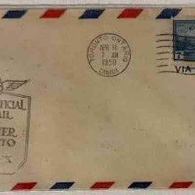 Unaddressed envelope 'First Official Airmail' carried on First Flight of Jetliner Toronto to New York 18 April 1950