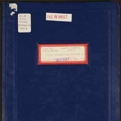 C-105 MK 1 with J75 P3 engines 1st A/C: weight & C.G. summary, Feb. 1/57 Report # 7-0400-44 Issue 2