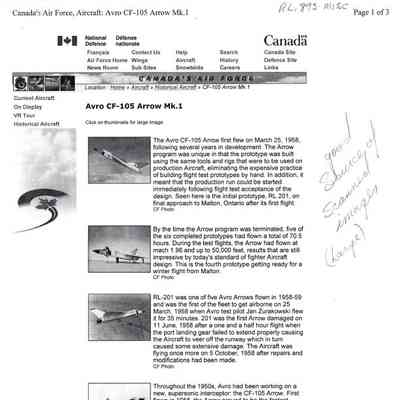 Avro CF-105 Arrow Mk. 1