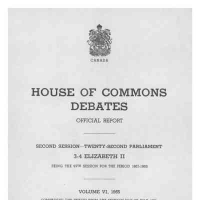 House of Commons Debates Vol 6, July 7 to July 28, 1955
