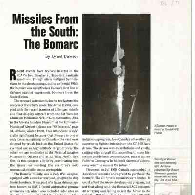 Missiles from the south: the Bomarc