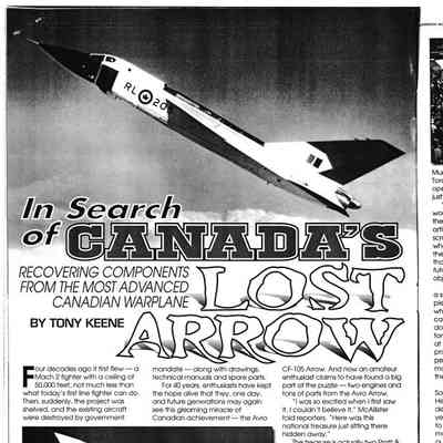 In Search of Canada's Lost Arrow